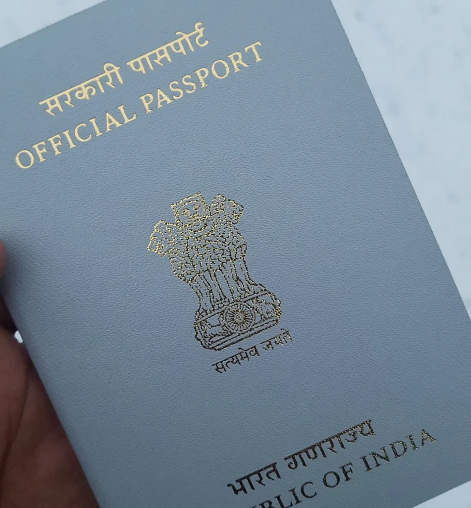 white indian passport